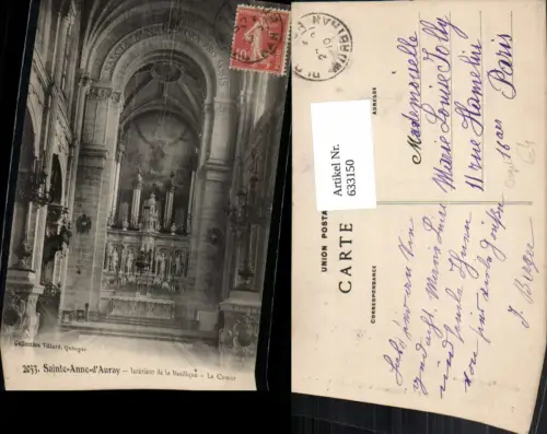633150,Sainte-Anne-d Auray Interieur de la Basiliqe Le Choeur Orgel France