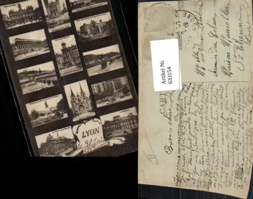 633154,Mehrbild Ak Lyon Hotel-de-Ville Le Palais de Justice France