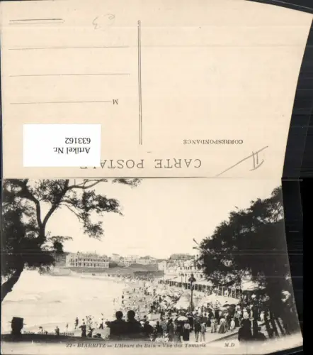 633162,Biarritz L Heure du Bain Vue des Tamaris Strandleben France
