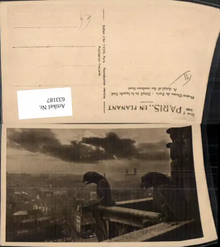 633187,Paris Notre-Dame de Paris Detail de la facade Sud Detail of the southern front France