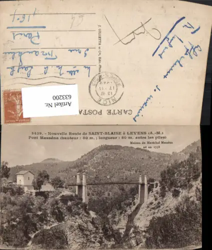 633200,Nouvelle Route de Saint-Blaise a Levens Pont Massena Brücke France
