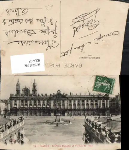 633203,Nancy La Place Stanislas et l Hotel de Ville France