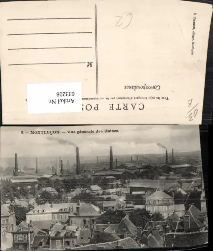 633208,Montlucon Vue generale des Usines France