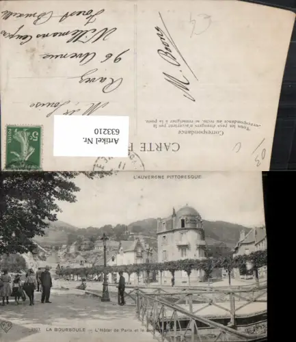 633210,L Auvergne Pittoresque La Bourboule L Hotel de Paris et le boulevard France