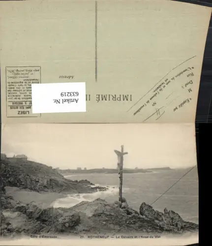 633219,Rotheneuf Le Calvaire et l Anse du Val Kreuz Küste France