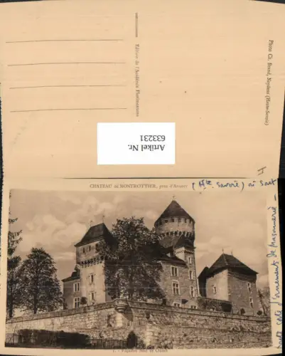 633231,Chateau de Montrottier pres d Annecy Schloss Facade Sud et Ouest France