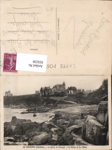 633239,Carantec Finistere La Greve de Porspol Les Hotels et les Villas Küste France