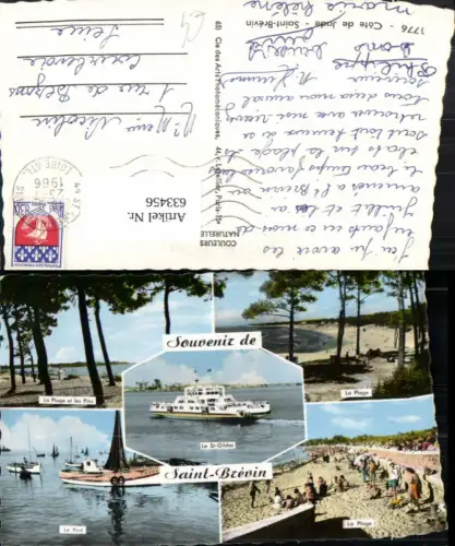 633456,Mehrbild Ak Cote de Jade Saint-Brevin Le Port Hafen La Plage Strand France