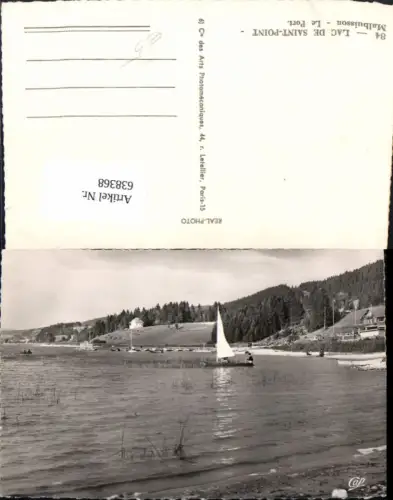 638368,Foto Ak Lac de Saint-Point Malbuisson Le Port Hafen Segelboote France