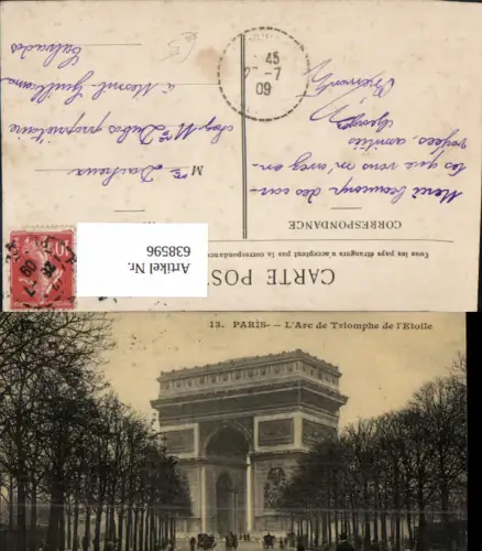 638596,Paris L Arc de Triomphe de l Etoile France