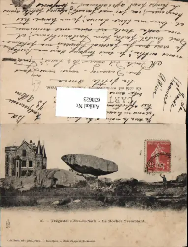 638623,Tregastel Cotes-du-Nord Le Rocher Tremblant Felsen Gesteinsformation France