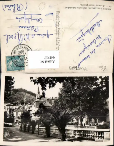 641717,Foto Ak Amelie-les-Bains Pyrenees-Orientales Avenue Saint-Quentin France