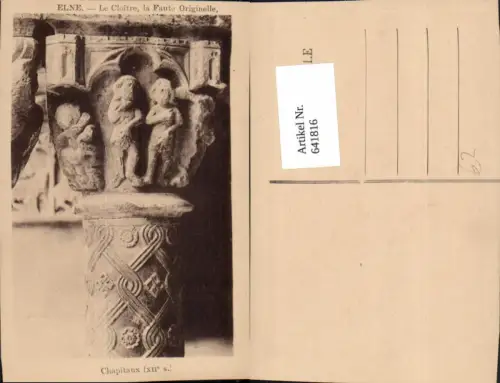 641816,Elne Le Cloitre la Faute Originelle Chapitaux France
