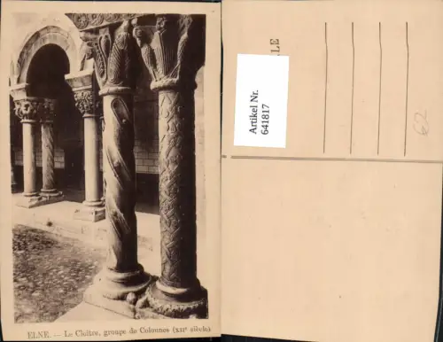 641817,Elne Le Cloitre groupe de Colonnes France