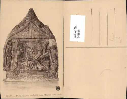 641819,Elne Pieta dans l Eglise Kirche France