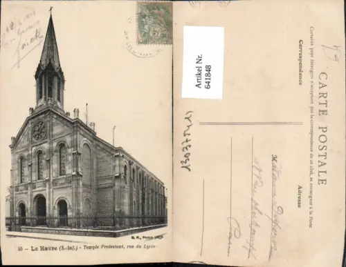 641848,Le Havre S. Inf. Tempe Protestant rue du Lycee Kirche France