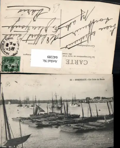 642289,Bordeaux Un Coin de Rade Segelschiffe Boote Schiffe France