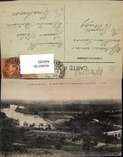 642292,Auvillar Vue Panoramique de la Garonne a Poutoy France