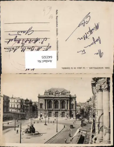 642325,Montpellier La place de la Comedie Feldpost Bataillon d Ouviers France