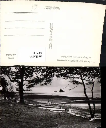 642338,Foto Ak Saint-Jean-le-Thomas Manche La Plage et le Mont Saint-Michel France