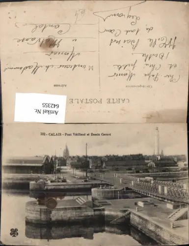 642355,Calais Pont Vetilland et Bassin Carnot Brücke Leuchtturm France