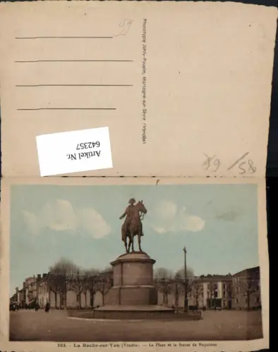642357,La Roche-sur-Yon Vendee La Place et la Statue de Napoleon France
