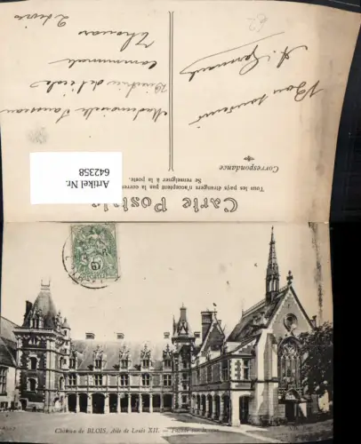 642358,Chateau de Blois Aile de Louis XII Facade sur la cour France