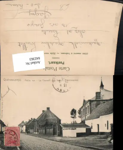 642363,Quevaucamps Petite rue Le Couvent des Soeurs Franciscaines France