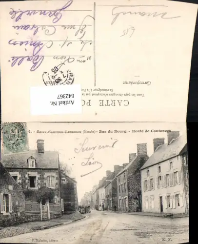 642367,Saint-Sauveur-Lendelin Manche Bas du Bourg Route de Coutances France