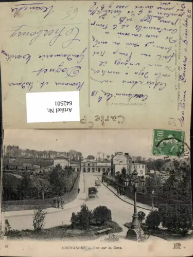 642501,Coutances Vue sur la Gare Bahnhof France