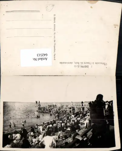 642513,Foto Ak Dieppe L Estacade a l heure du Bain demi-maree Strandleben Strand France