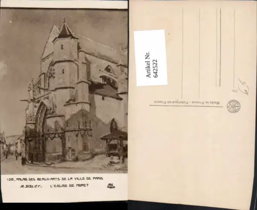 642522,Künstler Ak A. Sisley L Eglise de Moret Kirche France