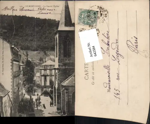 642584,Le Mont-Dore La Rue de l Eglise Kirche France
