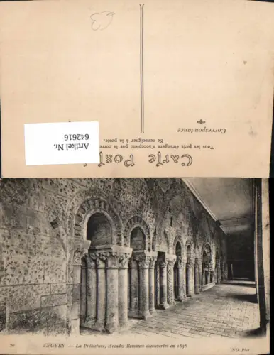 642616,Angers La Prefecture Arcades Romanes decouvertes en 1836 France