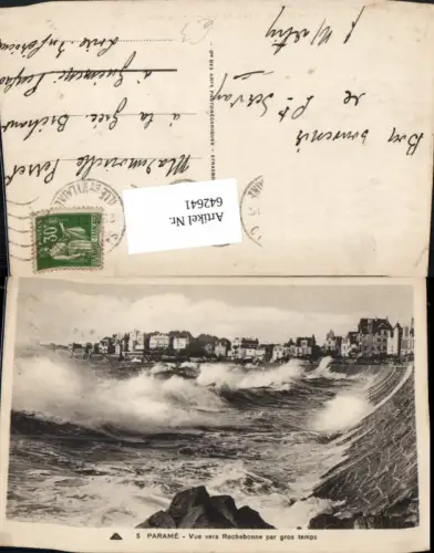 642641,Parame Vue vers Rochebonne par gros temps Brandung France