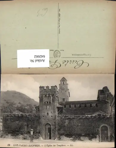 642662,Luz-Saint-Sauveur L Eglise des Templiers Kirche France