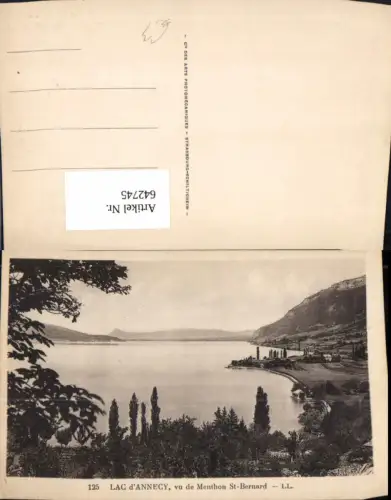 642745,Lac d Annecy vu de Menthon St-Bernard France