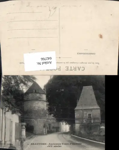 642766,Brantome Anciennes Tours d enceinte France