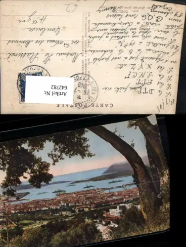 642782,Toulon Vue generale prise du Mont-Faron France