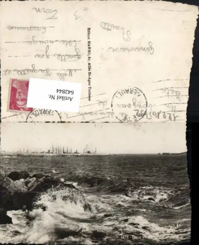 642844,Foto Ak Sete Coup de Mer a la Corniche France