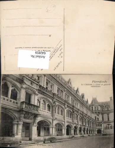 642859,Pierrefonds Le Chateau Cour et galerie exterieure Schloss France