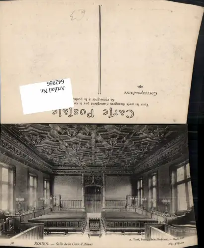 642866,Rouen Salle de la Cour d Assises France