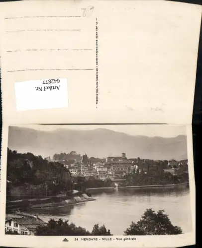 642877,Foto Ak Hendaye Ville Vue generale France