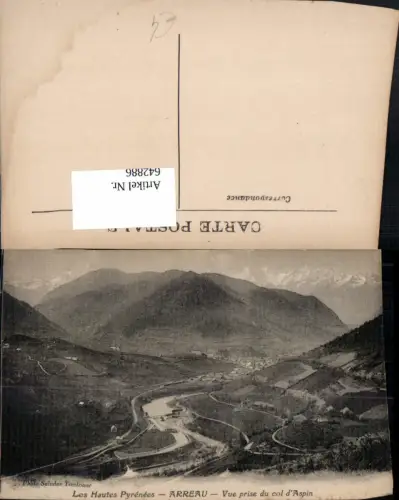 642886,Les Hautes Pyrenees Arreau Vue prise du col d Aspin France