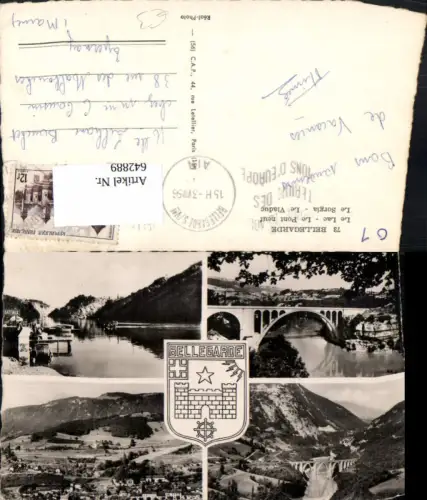 642889,Mehrbild Ak Bellegarde Le Lac Le Pont neuf Le Sorgia Le Viaduc Viadukt France