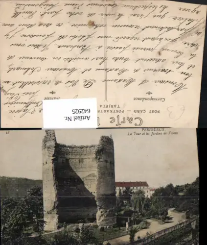 642925,Perigueux La Tour et les Jardins de Vesone France