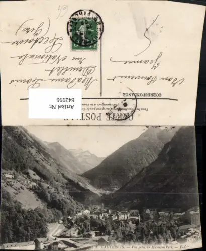 642956,Cauterets Vue prise du Mamelon Vert France