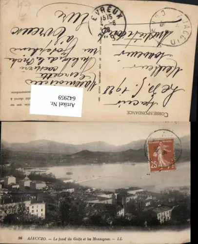 642959,Ajaccio Le fond du Golfe et les Montagnes France