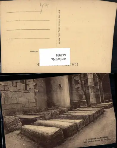 642991,Quarre-les-Tombes Les Tombes autour de l Eglise Kirche Gruft France