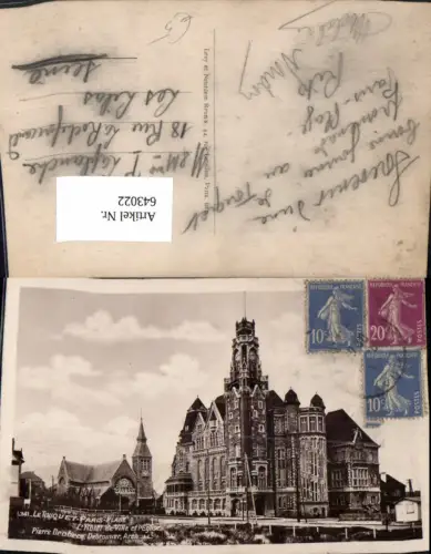 643022,Le Touquet-Paris-Plage L Hotel de Ville et l Eglise Kirche France
